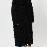 Pink Memories Long Faux Fur Coat